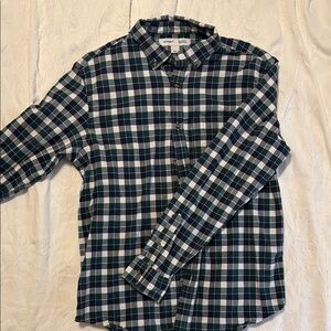 Old Navy Green and White Casual Button Down Shirt